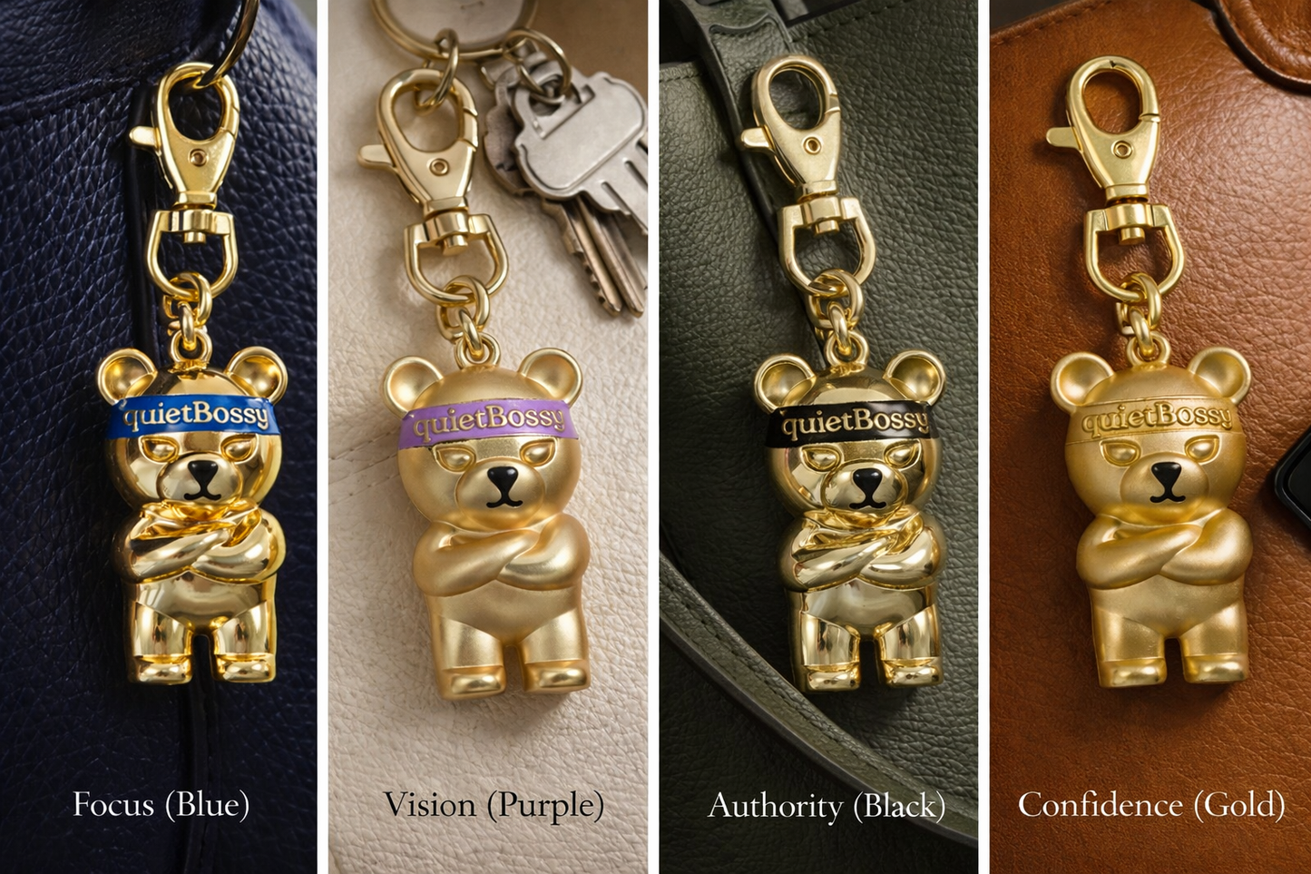 quietBossy Bear Charm – Polished Series