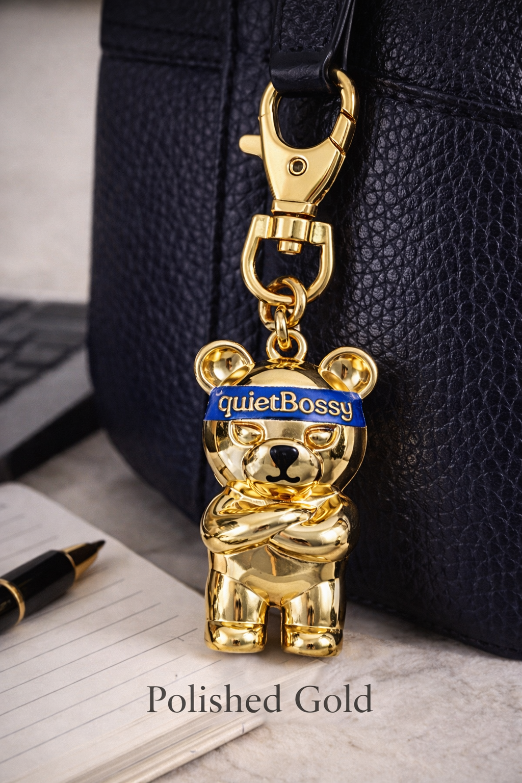 quietBossy Bear Charm – Polished Series