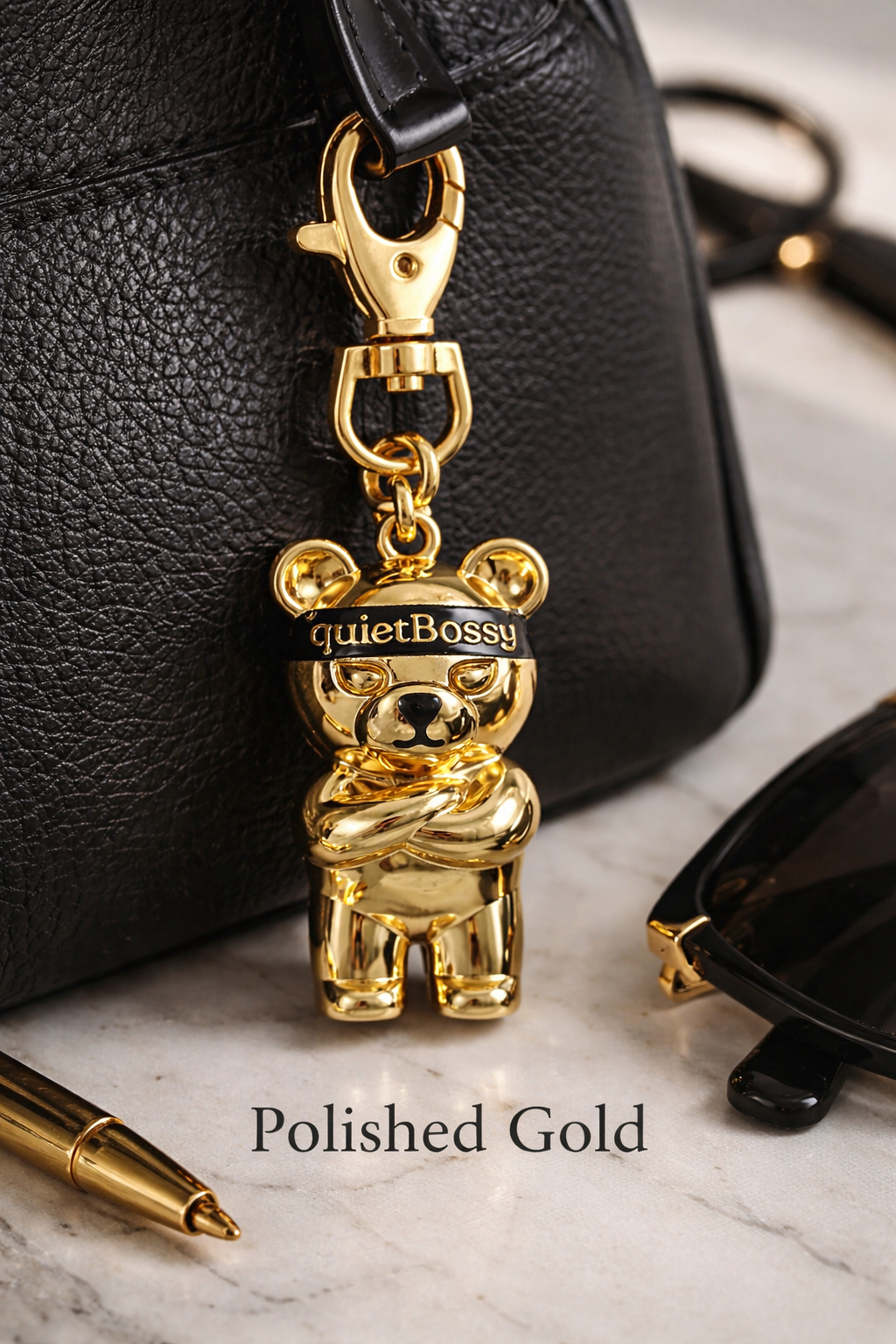 quietBossy Bear Charm – Polished Series