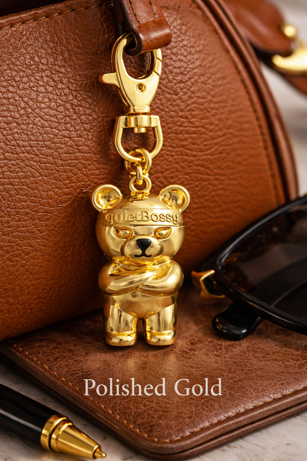 quietBossy Bear Charm – Polished Series