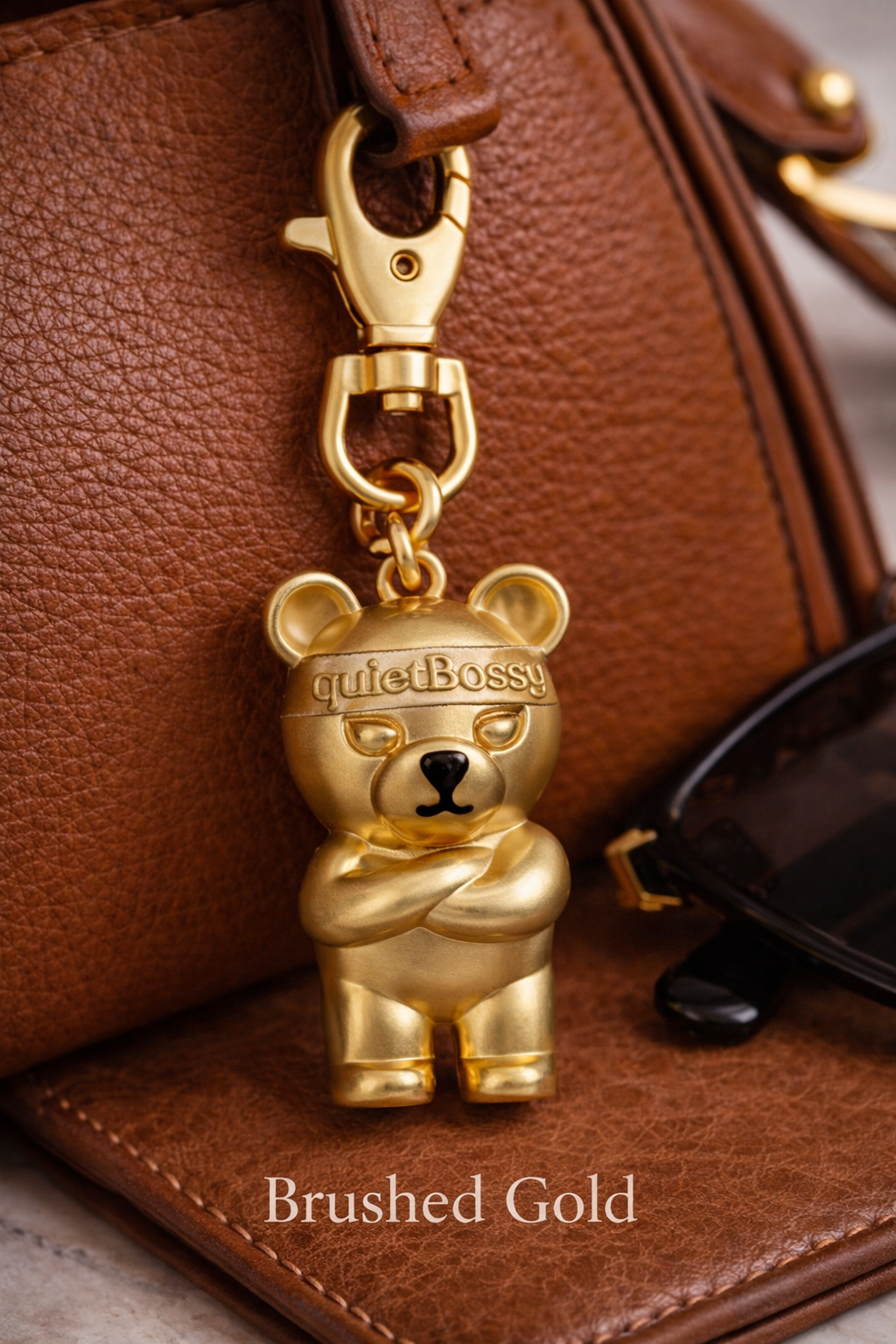quietBossy Bear Charm – Brushed Series