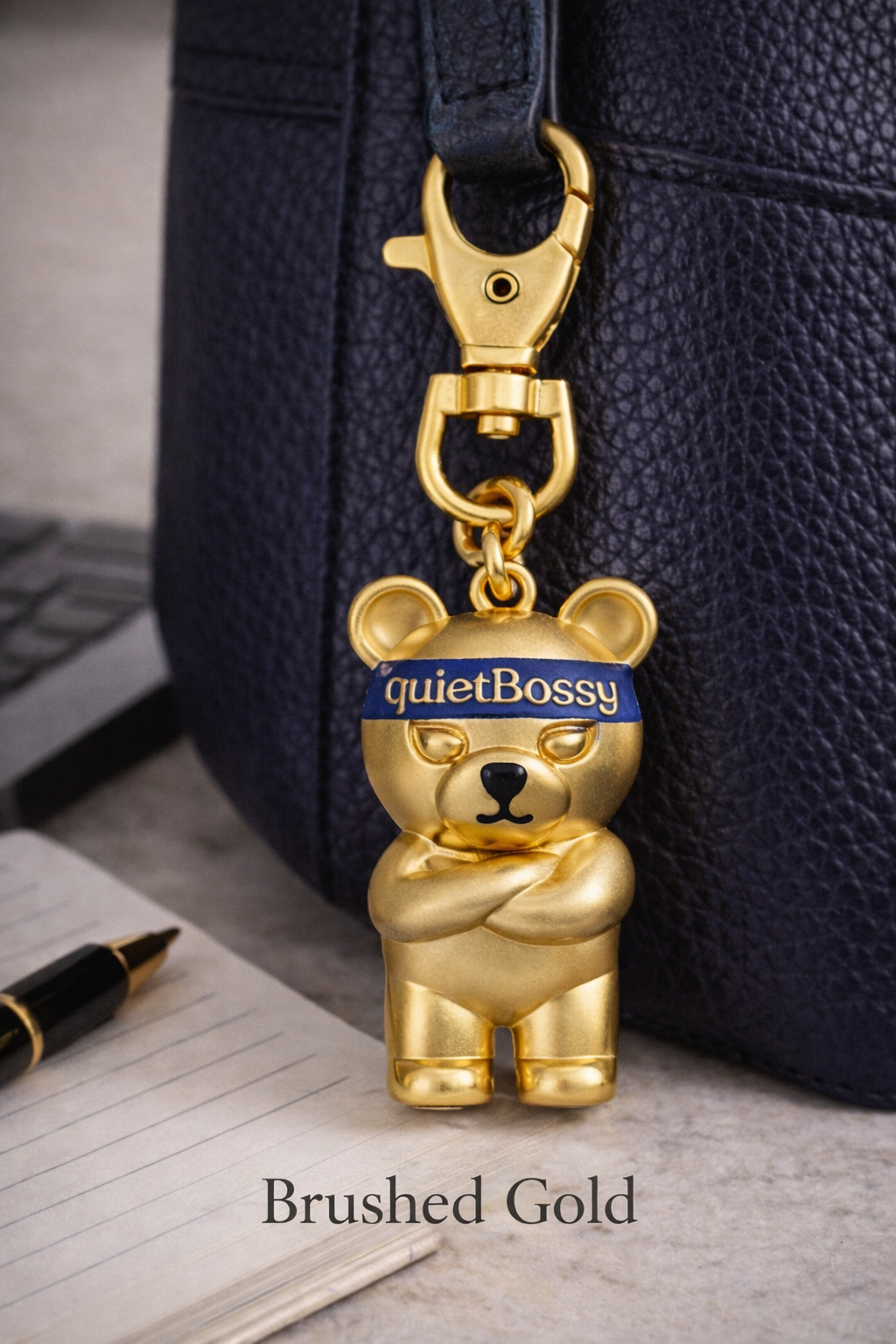 quietBossy Bear Charm – Brushed Series