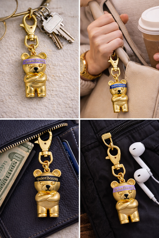 quietBossy Bear Charm – Brushed Series