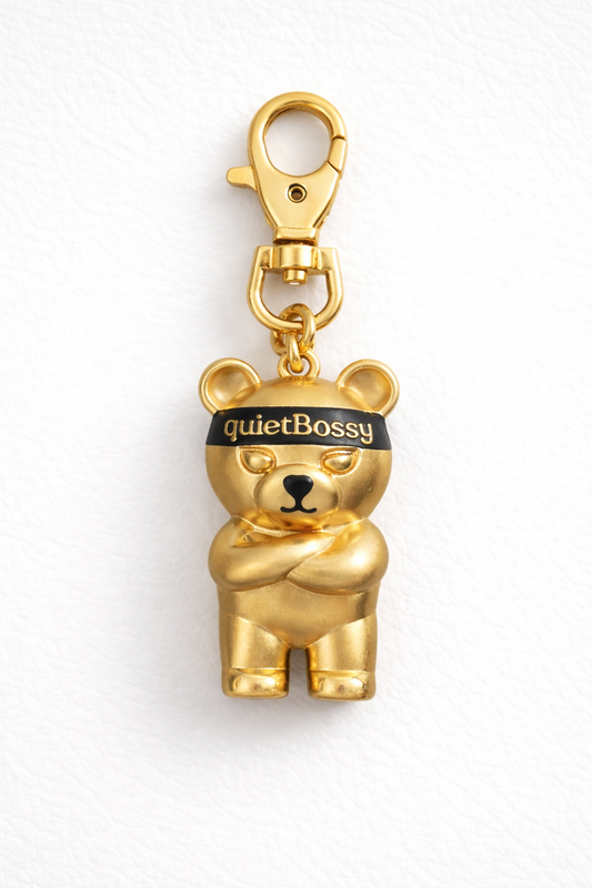 quietBossy Bear Charm – Brushed Series